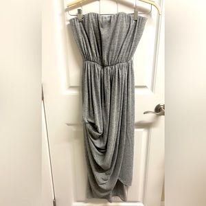 Alice and Olivia by Stacy Bendet draped midi length strapless dress